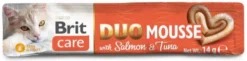 Brit Care Duo Mousse Treat Salmon&Tuna Przysmak dla kota op. 4x14g