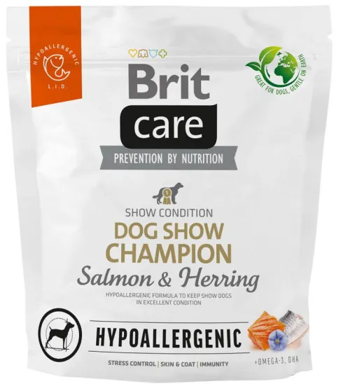 Brit Care Hypoallergenic Dog Show Champion Adult Salmon&Herring Sucha Karma dla psa op. 1kg