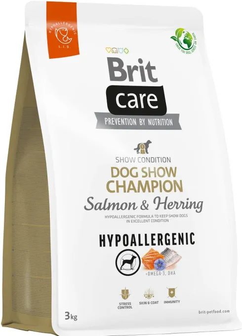 Brit Care Hypoallergenic Dog Show Champion Adult Salmon&Herring Sucha Karma dla psa op. 3kg