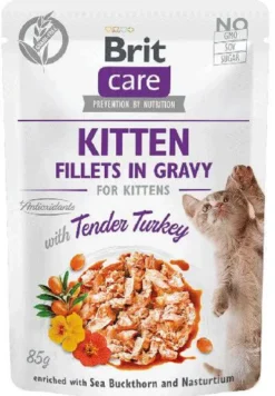 Brit Care Kitten Turkey GRAVY Mokra karma dla kociąt op. 85g SASZETKA