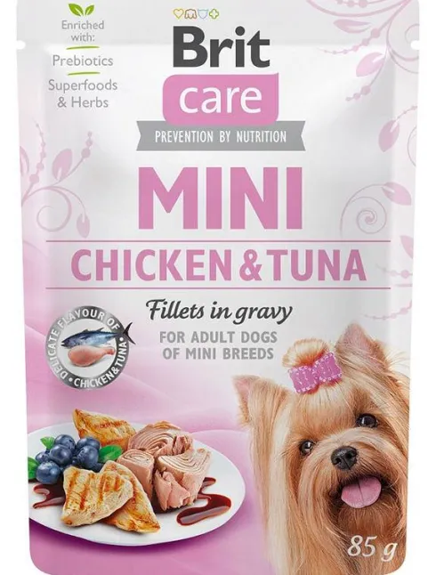 Brit Care Mini Adult Chicken&Tuna Mokra Karma dla psa op. 85g Pakiet 24szt.