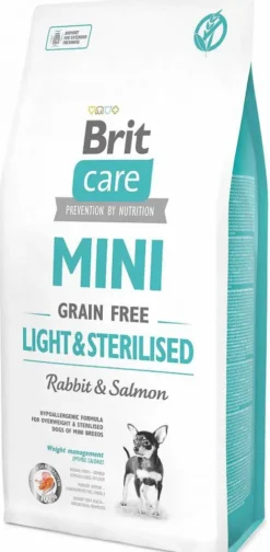 Brit Care MINI Adult Light&Sterilised Rabbit&Salmon Sucha Karma dla psa op. 2x7kg MEGA-PAK