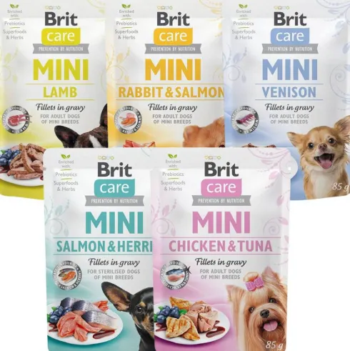 Brit Care Mini Pakiet degustacyjny mokra karma dla psa op. 10x85g