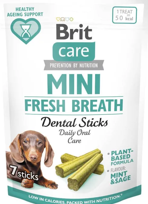 Brit Care Mini Przysmak Dental Sticks Fresh Breath dla psa op. 7szt.