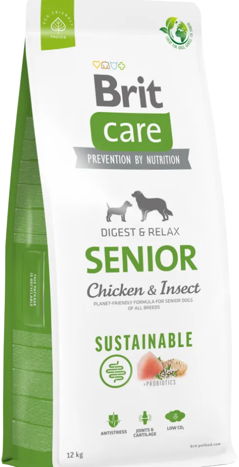 Brit Care Sustainable Senior Chicken&Insect Sucha Karma dla psa op. 12kg