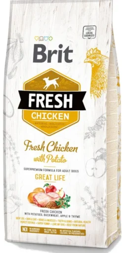 Brit Fresh Adult Chicken with Potato Sucha Karma dla psa op. 2x12kg MEGA-PAK [Data ważności: 17.11.2026]