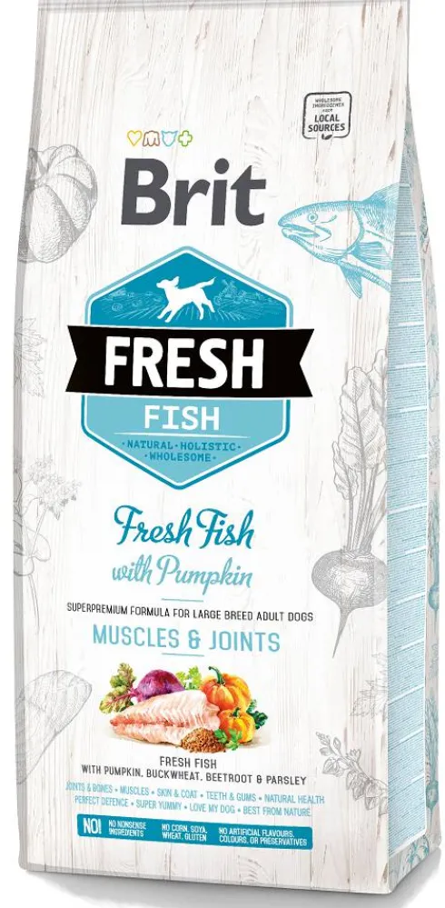 Brit Fresh Adult Large Breed Fish with Pumpkin Sucha Karma dla psa op. 2x12kg MEGA-PAK