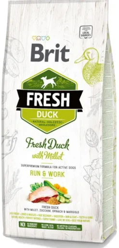 Brit Fresh Run&Work Adult Active Duck with Millet Sucha Karma dla psa op. 2x12kg MEGA-PAK