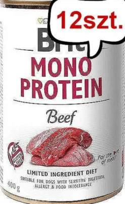 Brit Mono Protein Adult Beef Mokra Karma dla psa op. 400g Pakiet 12szt.