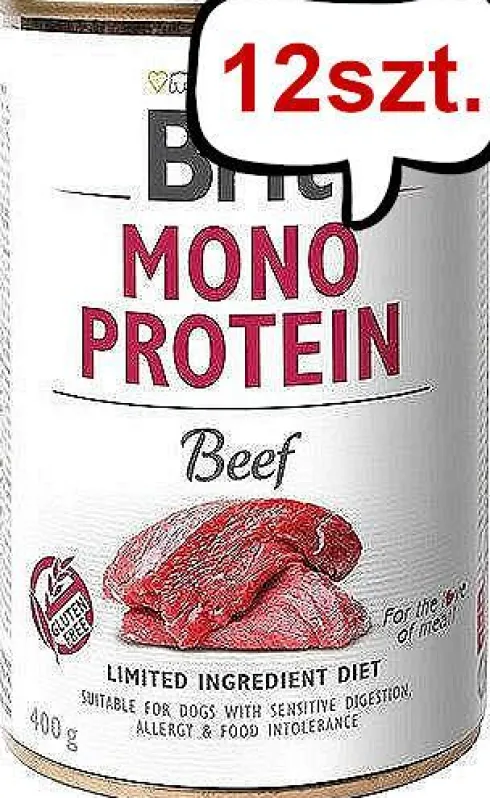 Brit Mono Protein Adult Beef Mokra Karma dla psa op. 400g Pakiet 12szt.