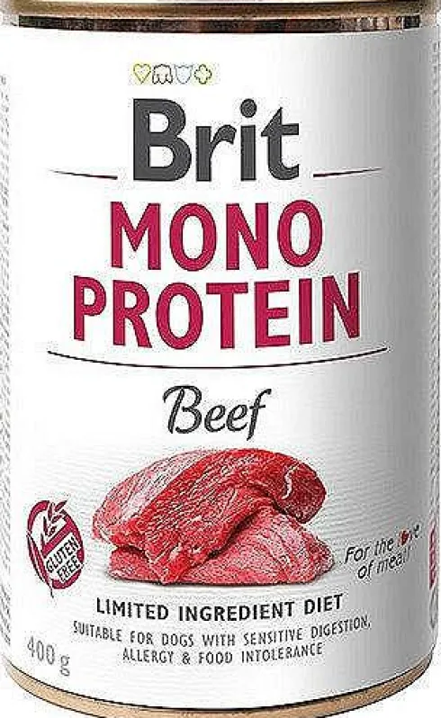 Brit Mono Protein Adult Beef Mokra Karma dla psa op. 400g Pakiet 12szt.