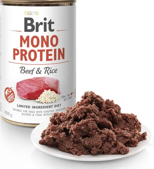 Brit Mono Protein Adult Beef&Rice Mokra Karma dla psa op. 400g Pakiet 12szt.