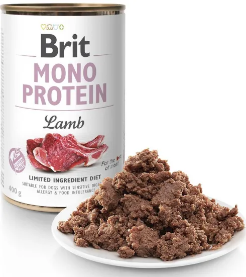 Brit Mono Protein Adult Lamb Mokra Karma dla psa op. 400g Pakiet 12szt.
