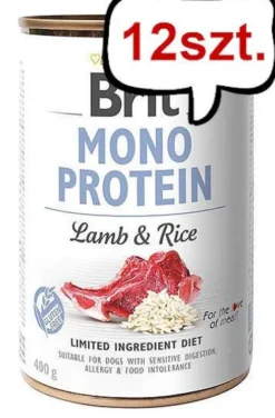 Brit Mono Protein Adult Lamb&Rice Mokra Karma dla psa op. 400g Pakiet 12szt.
