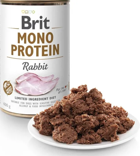 Brit Mono Protein Adult Rabbit Mokra Karma dla psa op. 400g Pakiet 12szt.
