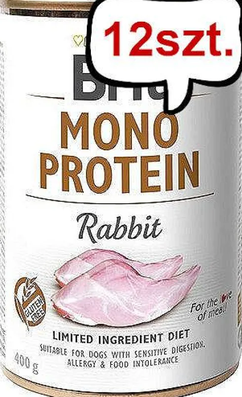 Brit Mono Protein Adult Rabbit Mokra Karma dla psa op. 400g Pakiet 12szt.