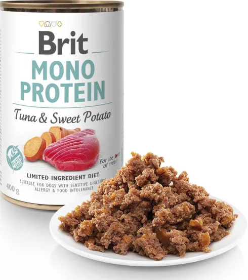 Brit Mono Protein Adult Tuna&Sweet Potato Mokra Karma dla psa op. 400g Pakiet 12szt.