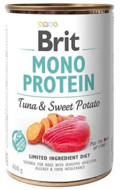 Brit Mono Protein Adult Tuna&Sweet Potato Mokra Karma dla psa op. 400g Pakiet 12szt.