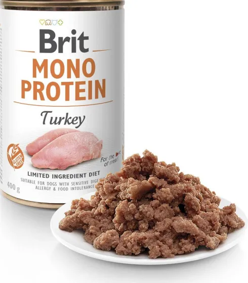 Brit Mono Protein Adult Turkey Mokra Karma dla psa op. 400g
