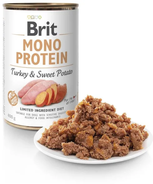 Brit Mono Protein Adult Turkey&Sweet Potato Mokra Karma dla psa op. 400g