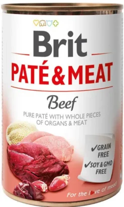 Brit Pate&Meat Adult Beef Mokra Karma dla psa op. 400g