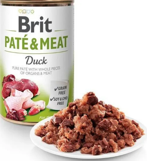 Brit Pate&Meat Adult Duck Mokra Karma dla psa op. 400g