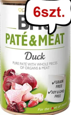 Brit Pate&Meat Adult Duck Mokra Karma dla psa op. 800g Pakiet 6szt.