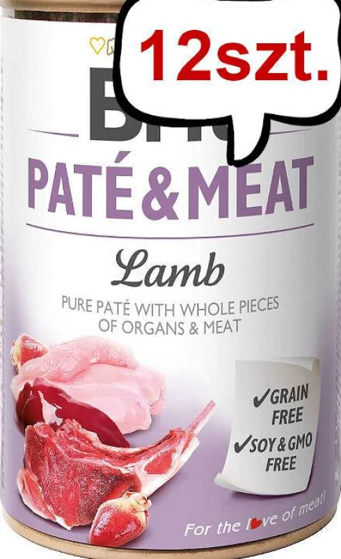 Brit Pate&Meat Adult Lamb Mokra Karma dla psa op. 400g Pakiet 12szt.