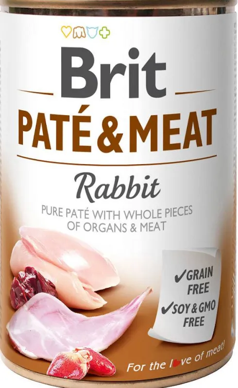 Brit Pate&Meat Adult Rabbit Mokra Karma dla psa op. 400g