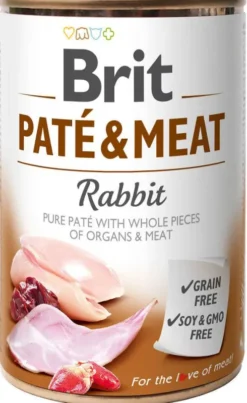 Brit Pate&Meat Adult Rabbit Mokra Karma dla psa op. 800g