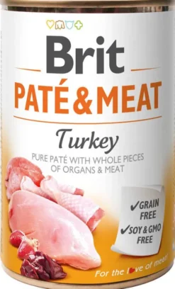 Brit Pate&Meat Adult Turkey Mokra Karma dla psa op. 800g
