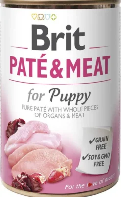 Brit Pate&Meat Puppy Chicken&Turkey Mokra Karma dla psa op. 800g Pakiet 6szt.