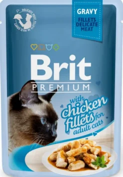 Brit Premium Adult Chicken Fillets GRAVY Mokra Karma dla kota op. 85g