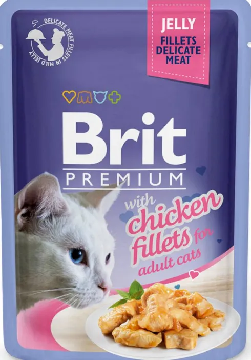 Brit Premium Adult Chicken Fillets JELLY Mokra Karma dla kota op. 85g