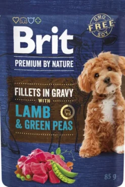 Brit Premium Adult Lamb&Green Peas Fillets in Gravy Mokra Karma dla psa op. 85g