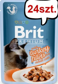 Brit Premium Adult Turkey Fillets GRAVY Mokra Karma dla kota op. 85g PAKIET 24szt.