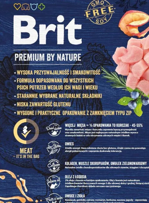 Brit Premium by Nature Adult Extra Large Sucha Karma dla psa op. 2x15kg MEGA-PAK