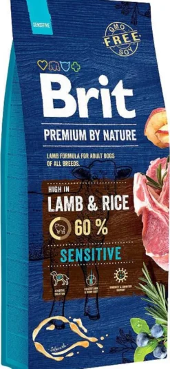 Brit Premium by Nature Adult Sensitive Lamb&Rice Sucha Karma dla psa op. 2x15kg MEGA-PAK