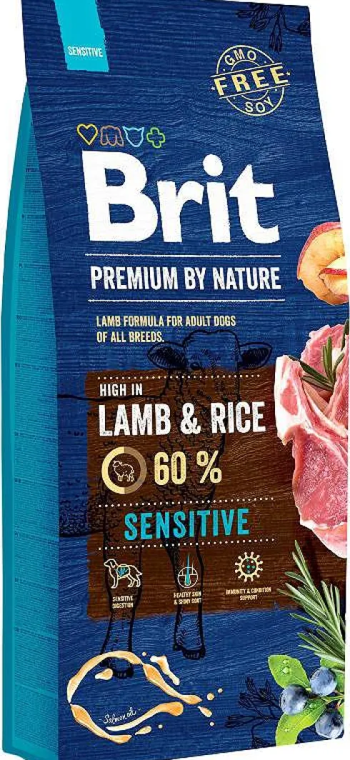 Brit Premium by Nature Adult Sensitive Lamb&Rice Sucha Karma dla psa op. 2x15kg MEGA-PAK
