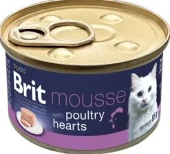 Brit Premium by Nature Cat Mousse Poultry heart Mokra Karma dla kota op. 85g Pakiet 12szt.
