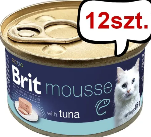 Brit Premium by Nature Cat Mousse Tuna Mokra Karma dla kota op. 85g Pakiet 12szt.