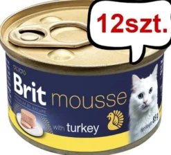 Brit Premium by Nature Cat Mousse Turkey Mokra Karma dla kota op. 85g Pakiet 12szt.
