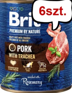 Brit Premium by Nature Pork with Trachea Mokra Karma dla psa op. 800g Pakiet 6szt.