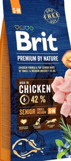 Brit Premium by Nature Senior Small&Medium Sucha Karma dla psa op. 15kg