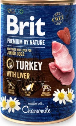 Brit Premium by Nature Turkey with Liver Mokra Karma dla szczeniaka op. 400g