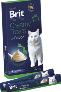 Brit Premium Creamy Treats with Rabbit Przysmak dla kota op. 6x15g