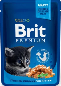 Brit Premium Kitten Chicken Chunks Mokra Karma dla kociąt op. 100g