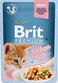 Brit Premium Kitten Chicken Fillets GRAVY Mokra Karma dla kociąt op. 85g