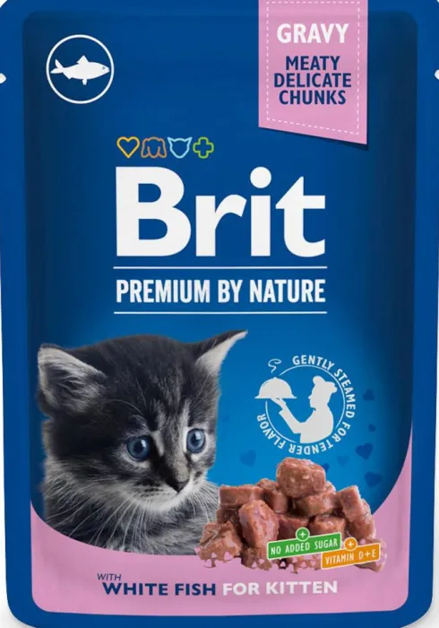 Brit Premium Kitten White Fish Chunks Mokra Karma dla kociąt op. 100g