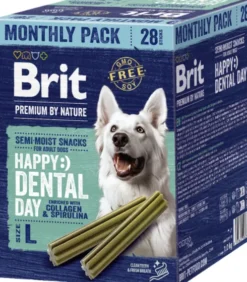Brit Premium Monthly Pack Happy Snacks Dental Przysmak dla psa rozm. L op. 28szt.+ Brit Training Snack Small op. 200g